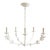 Florian Troy Lighting White Gesso Leaf Motif Chandelier For Sale