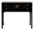 37" Black 4 Drawers Moon Face Slim Narrow Foyer Console Side Table For Sale