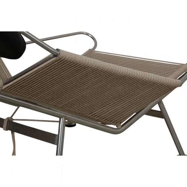 Flagline Chair with Black Leather Cushion by Hans Wegner, 2000s For Sale - Image 15 of 18