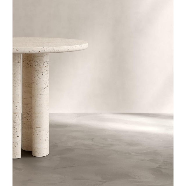 Roman Dining Table I in Navona Travertine by Paloma Editions For Sale - Image 4 of 7