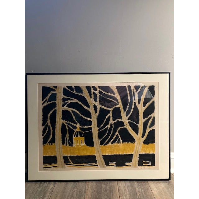 Andre Brasilier Quai Conti, Paris - Orignal Signed 1972 Lithograph For Sale - Image 9 of 9