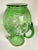 Early 20th Century Depression Era Handblown Green Glass Pitcher For Sale - Image 11 of 13