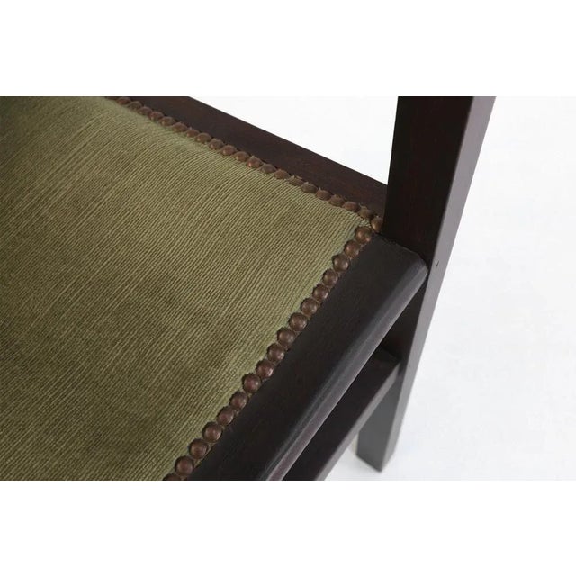 Wood Art Deco Armchair in Black and Green, 1930s For Sale - Image 7 of 13