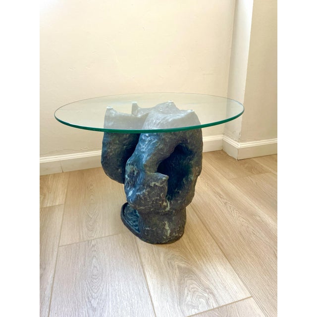 This unique one of a kind side table was coil built by Hehn Dimand in Los Angeles CA using Long Beach Blend clay. The...