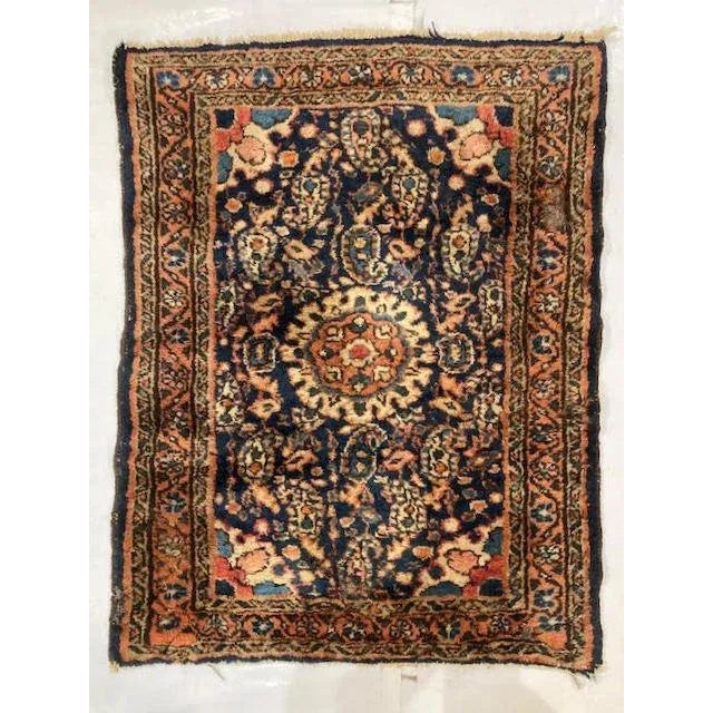 Wool pile genuine hand made very fine antique Persian Lillihan-