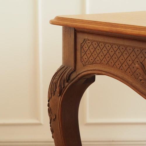 Antique French Country-Style Oak Dining Table, 1890s For Sale - Image 5 of 18