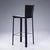 Frag Italian black Leather Barstools. Similar in form and quality as peer Mario Bellini. These sleek barstools by Frag...