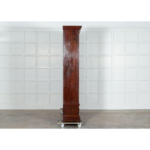 Large 19th English Mahogany Glazed Bookcase, 1880s For Sale - Image 6 of 14
