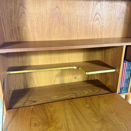 Vintage Bookcase in Teak with Drop-Down Doo, 1960s For Sale - Image 6 of 9