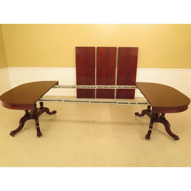 Traditional Late 20th Century Kindel Winterthur Mahogany Dining Extension Table For Sale - Image 3 of 6