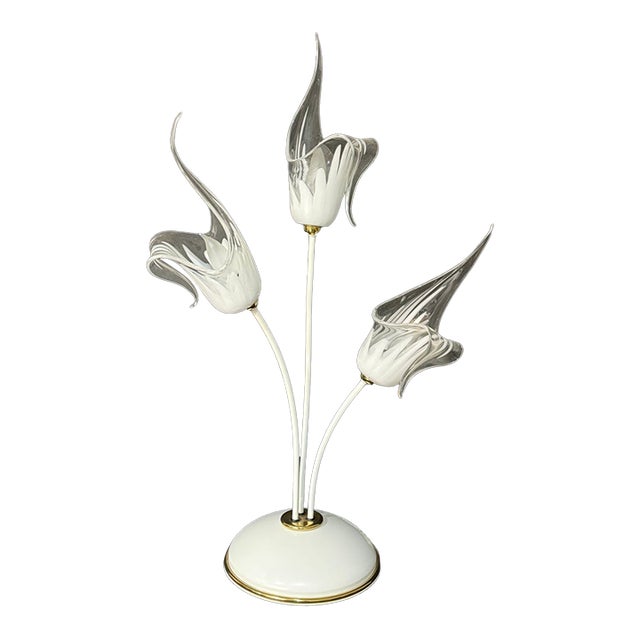 Murano Lily Table Lamp For Sale
