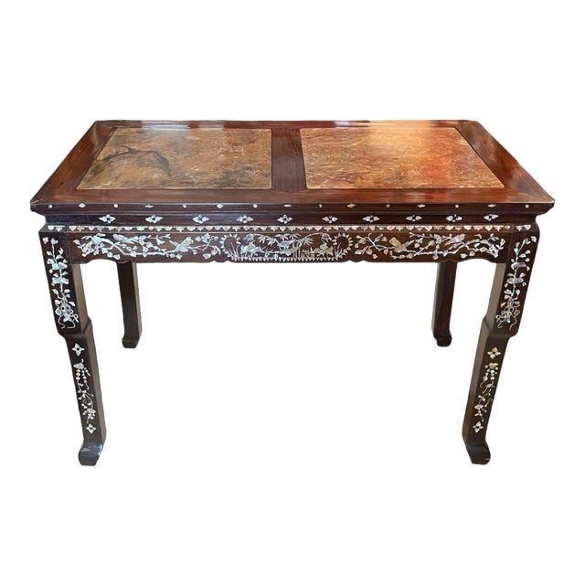 Chinese Altar Table Mother-Of-Pearl Decoration For Sale