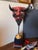 Rare Vintage Decorative Hand Carved & Painted Sculptural Display Mask Representing a Devil For Sale - Image 9 of 13