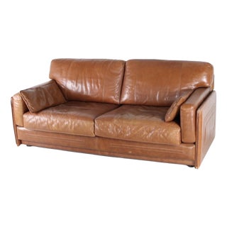 Vintage Leather 3-Seater Sofa from Roche Bobois, 1970s For Sale