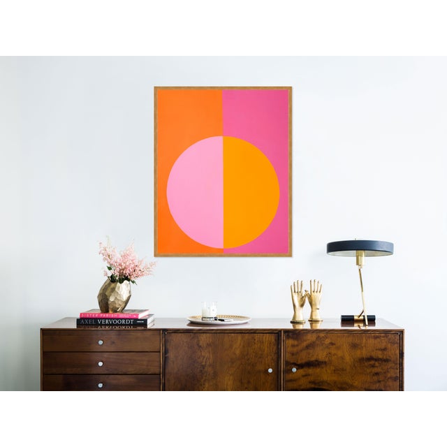 Contemporary "Pink & Orange Forever" Medium Gold Framed print By Stephanie Henderson For Sale - Image 3 of 4