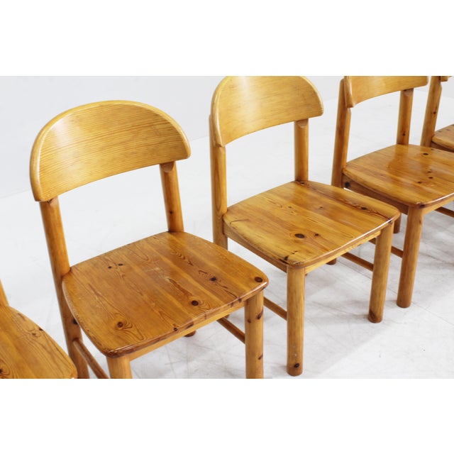 Vintage Dining Chairs in Pine attributed to Rainer Daumiller, 1970s, Set of 6 For Sale - Image 4 of 10
