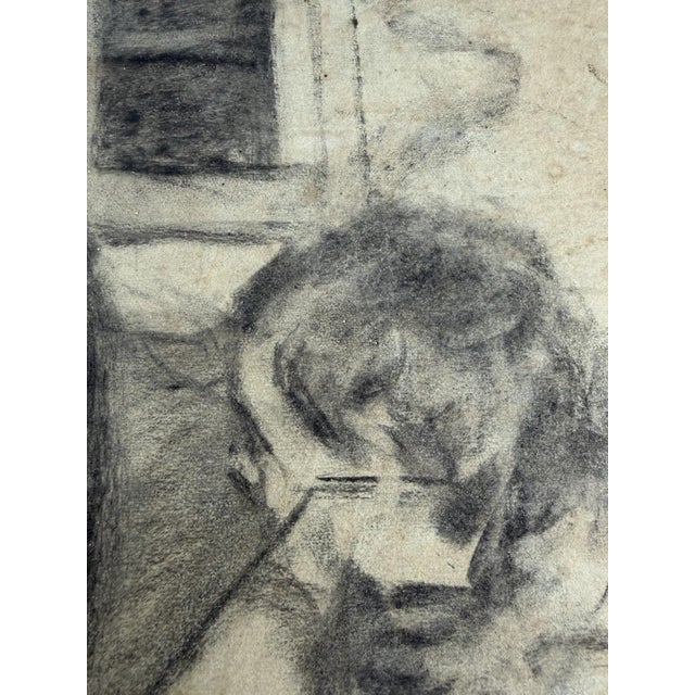 Heinrich Pforr, Siblings, 1903, Charcoal on Paper For Sale - Image 7 of 13