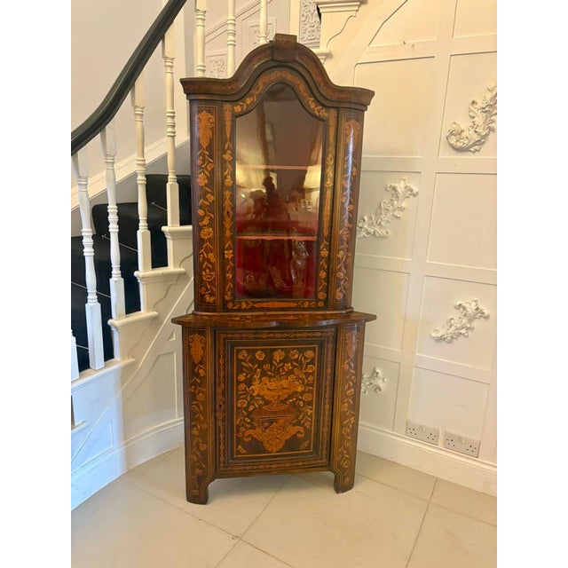 Antique 19th Century Dutch Marquetry Corner Cabinet, 1800s For Sale - Image 13 of 13