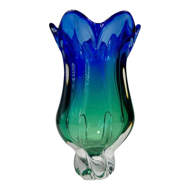 1990s Royal Gallery Crystal Glass Vase For Sale