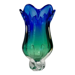 1990s Royal Gallery Crystal Glass Vase