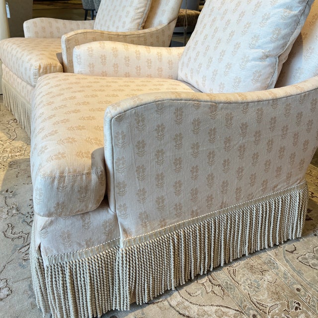 Lee Industries Bullion Fringe Swivel Chair For Sale - Image 12 of 13