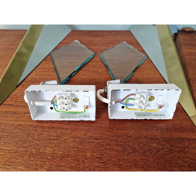 Large Triangular Wall Sconces in Brass and Chrome by J. T. Kalmar for J.T. Kalmar, 1970s, Set of 2 For Sale - Image 13 of 18