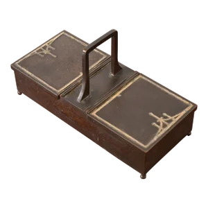 Heintz Arts & Crafts Sterling Silver on Bronze Double Humidor or Cigarette Box