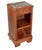 1920s Art Deco Carved Floral Armoire French Cherrywood With Mirror & Matching Marble-Topped Nightstand - Set of 2 For Sale - Image 4 of 9