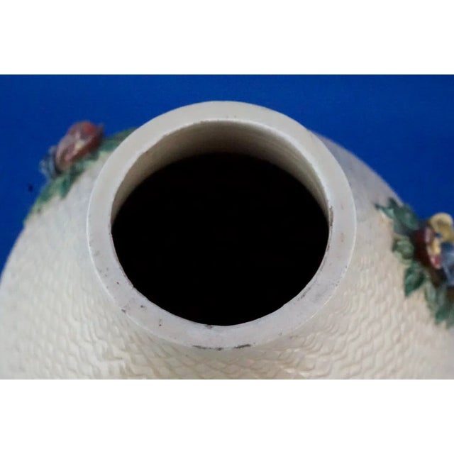 20th Century Ceramic Vase with Flowers in Relief from the Ilsa Factory, Albisola, Italy, 1920s For Sale - Image 9 of 18