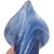Vintage Seguso Murano 1950s Gold Flecks Opalescent Blue Italian Art Glass Cornucopia Sculptural Vase For Sale In Orlando - Image 6 of 10