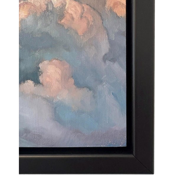 Cloud Composition 3 by Jesse Mangerson | Oil On Panel Painting of clouds in various colors For Sale - Image 4 of 5