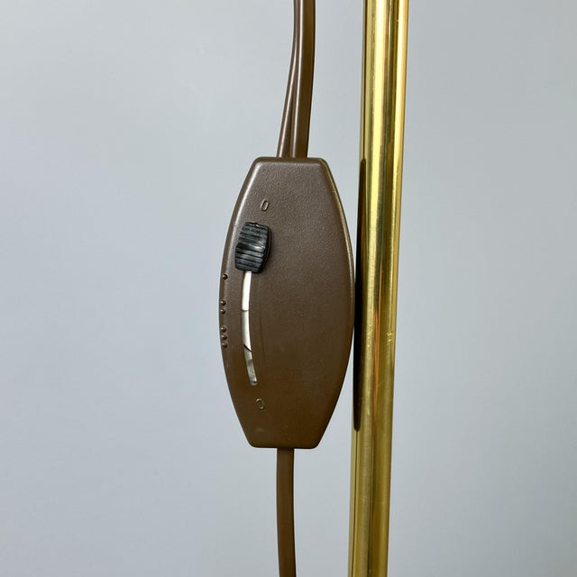 Two-Light Floor Lamp with Plastic Spotlights on a Brass Rod from Hustadt Leuchten,1970s For Sale - Image 9 of 13