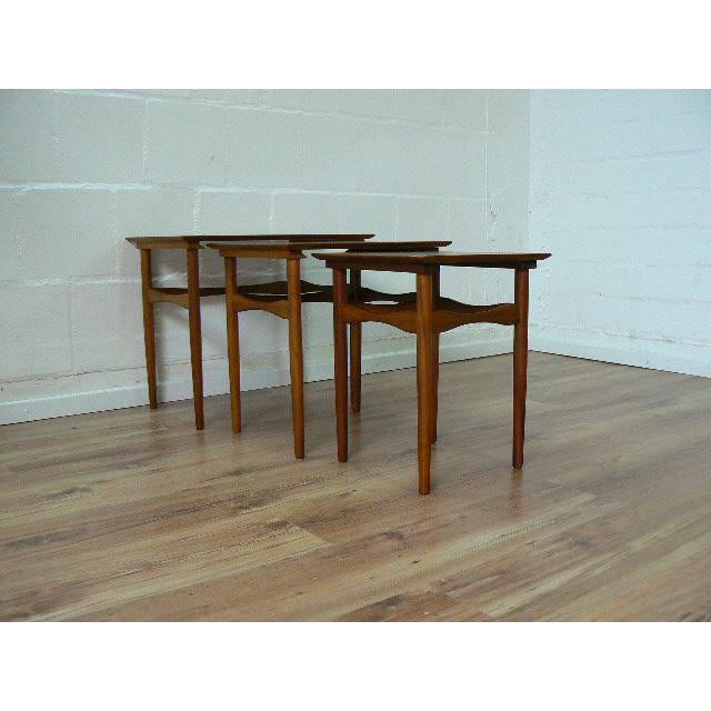 Brown Teak Nesting Tables by Poul Hundevad for Fabian, Set of 3 For Sale - Image 8 of 10