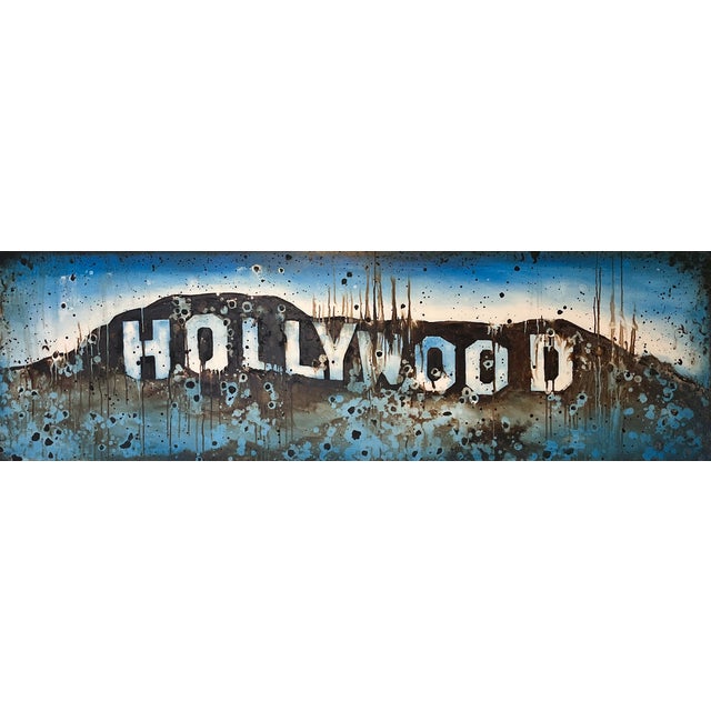 These paintings were created in the Hollywood Hills just below the iconic hillside sign. My studio was so close that we...