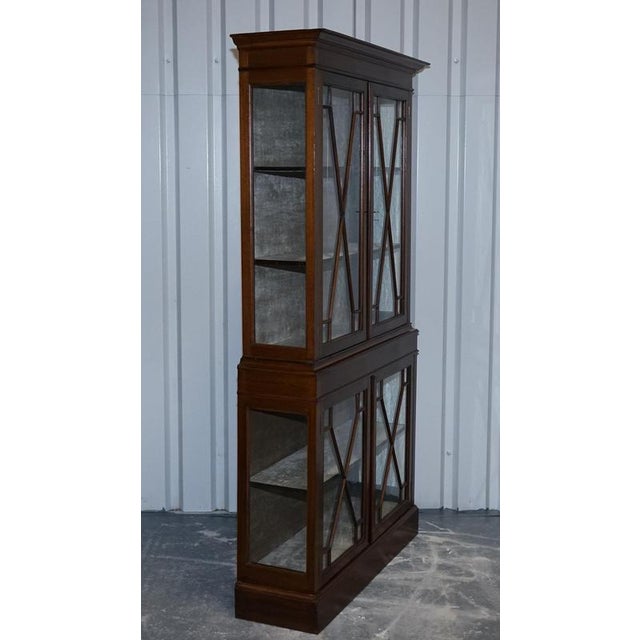 English 19th Centry Glazed Display Curio Cabinet with Fixed Shelves For Sale - Image 15 of 18