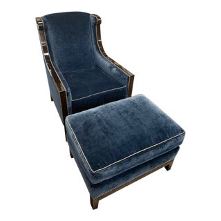 Dessin Fournir Lounge Chair and Ottoman For Sale