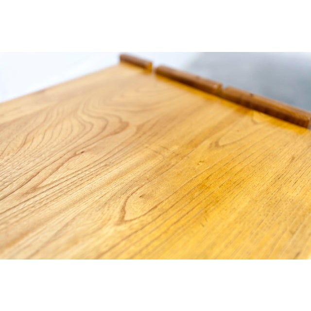 1960s Elm Low Coffee Table with Drawer from Maison Regain, 1960s For Sale - Image 5 of 18