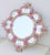 Pink Excepetional Vintage Pink Murano Glass Wall Mirror For Sale - Image 8 of 13