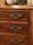 Wood Mid-18th Century French Louis XV Carved Walnut Three Drawer Commode Chest For Sale - Image 7 of 13