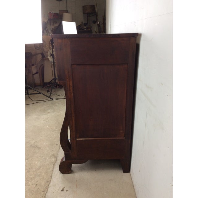 Antique Empire Mahogany Chest of Drawers With Glass Hardware For Sale - Image 4 of 18