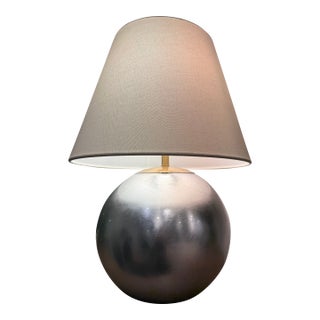 Aerin Morton Table Lamp – Burnished Silver Leaf – Excellent Condition For Sale
