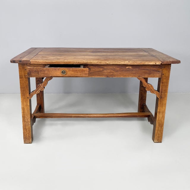 Antique Italian Wooden Dining Table, 1890s For Sale - Image 3 of 18