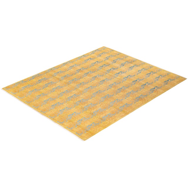 Green Mogul, One-of-a-Kind Hand-Knotted Area Rug - Green, 8' 2" x 10' 0" For Sale - Image 8 of 8