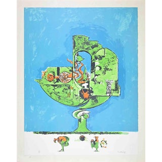 Graham Sutherland, Flames in a Rock Form I, 1970s, Lithograph For Sale