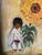 Mexican Vintage "Sunflower Boy" DeGrazia Reproduction Painting For Sale - Image 3 of 9