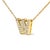 Contemporary 10K Yellow Gold Diamond Accent "W" Initial Bubble Pendant Necklace For Sale - Image 3 of 5