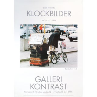 1999 Swedish Exhibition Poster, Galleri Kontrast, Klockbilder For Sale