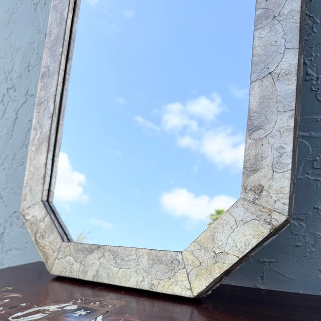 Vintage Octagonal Abalone Shell Octagonal Wall Mirror | Chairish