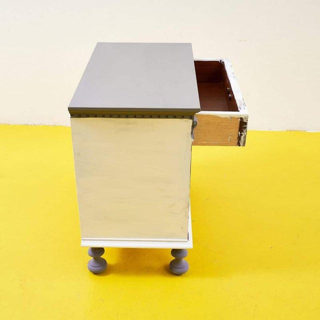 Small Vintage Wooden Bedside Table For Sale - Image 3 of 5