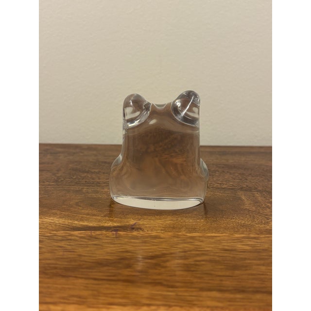Vintage Mid-Century Modern Swedish Art Glass Owl Sculpture, Signed For Sale - Image 4 of 7